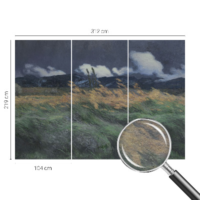 Fotobehang naadloos Door de wind meegevoerde grassen