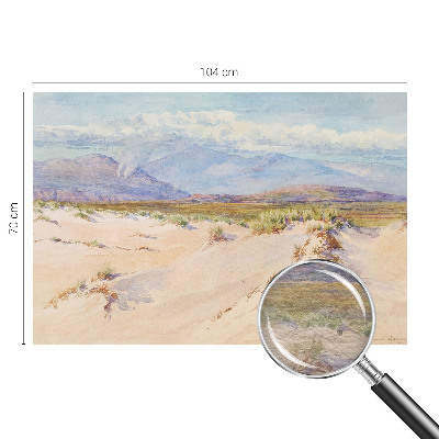 Fotobehang woonkamer met een woestijnlandschap als motief