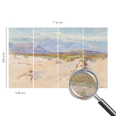 Fotobehang woonkamer met een woestijnlandschap als motief