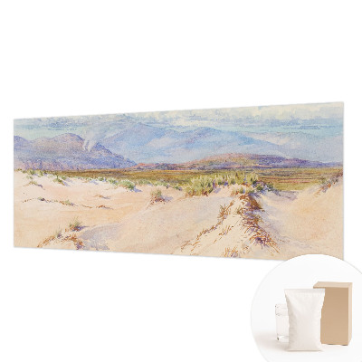 Fotobehang woonkamer met een woestijnlandschap als motief