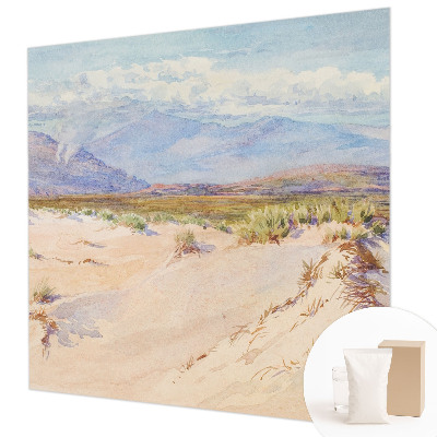 Fotobehang woonkamer met een woestijnlandschap als motief