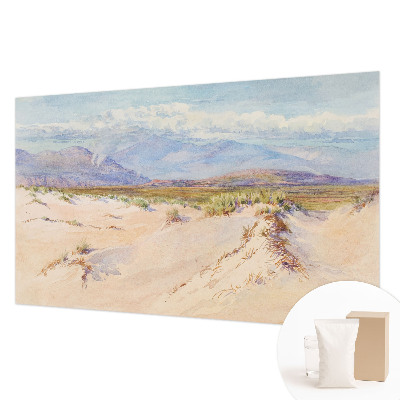 Fotobehang woonkamer met een woestijnlandschap als motief
