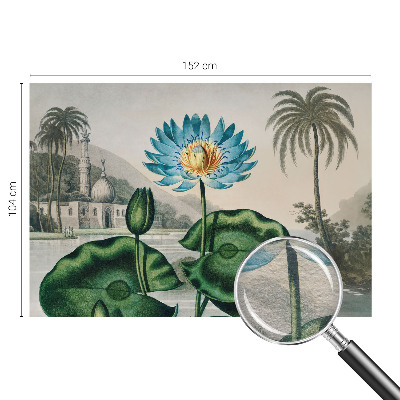 Fotobehang slaapkamer met een exotisch landschap