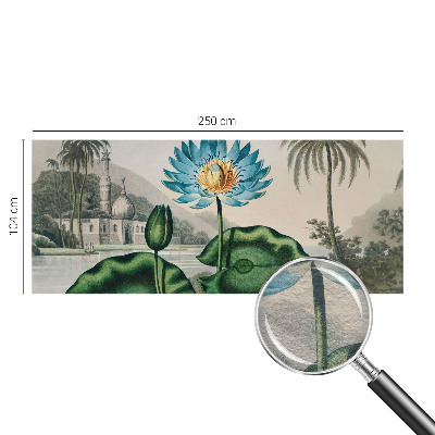 Fotobehang slaapkamer met een exotisch landschap