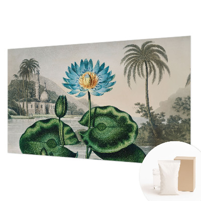 Fotobehang slaapkamer met een exotisch landschap
