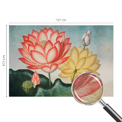 Fotobehang voor slaapkamer met motief van lotusbloemen