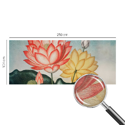 Fotobehang voor slaapkamer met motief van lotusbloemen