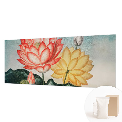 Fotobehang voor slaapkamer met motief van lotusbloemen