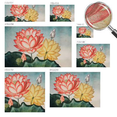 Fotobehang voor slaapkamer met motief van lotusbloemen
