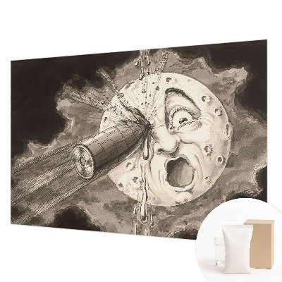 Fotobehang voor de slaapkamer met een ontwerp van een kosmische botsing