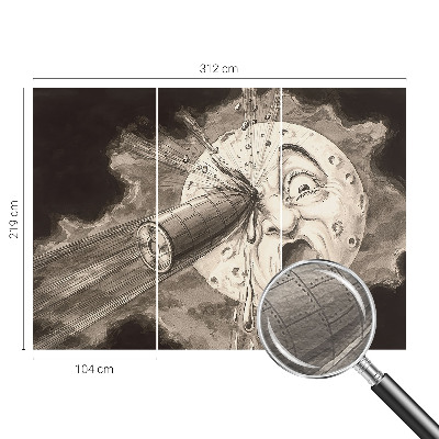 Fotobehang voor de slaapkamer met een ontwerp van een kosmische botsing