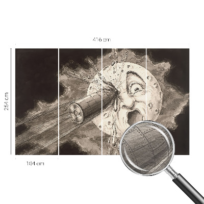 Fotobehang voor de slaapkamer Kosmische botsing