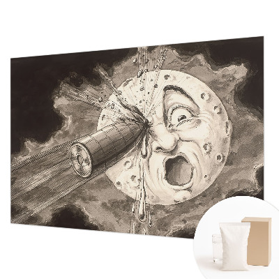 Fotobehang voor de slaapkamer met een ontwerp van een kosmische botsing