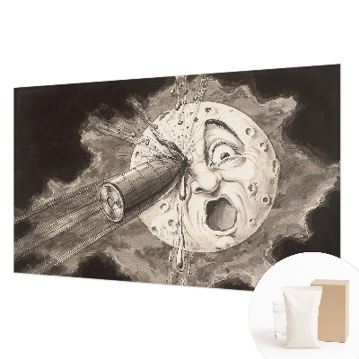 Fotobehang voor de slaapkamer met een ontwerp van een kosmische botsing