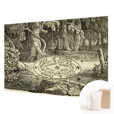 Fotobehang voor de woonkamer met motief van een magische cirkel