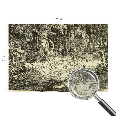 Fotobehang voor de woonkamer met motief van een magische cirkel