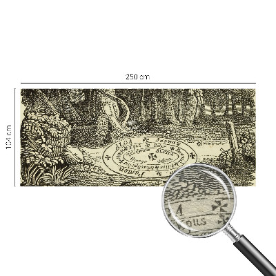 Fotobehang voor de woonkamer met motief van een magische cirkel