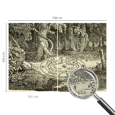 Fotobehang voor de woonkamer met motief van een magische cirkel
