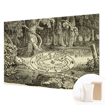 Fotobehang voor de woonkamer met motief van een magische cirkel