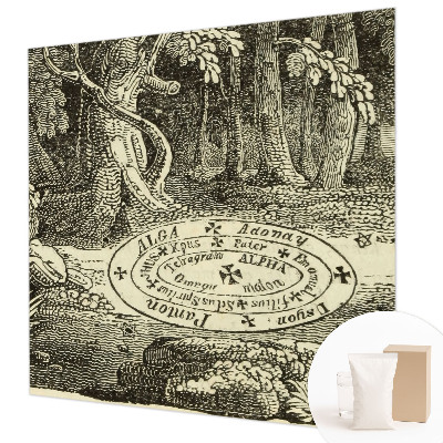 Fotobehang voor de woonkamer met motief van een magische cirkel