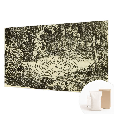 Fotobehang voor de woonkamer met motief van een magische cirkel