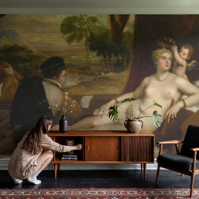 Modern fotobehang met een ontspannende scène