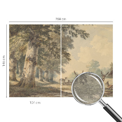 Modern fotobehang voor de woonkamer met het motief 'Bosvrede'