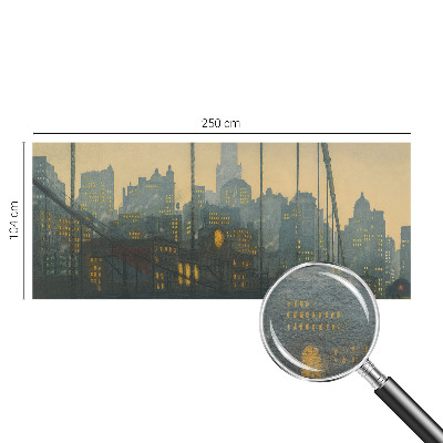 Fotobehang voor slaapkamer met een avondpanorama
