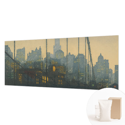 Fotobehang voor slaapkamer met een avondpanorama
