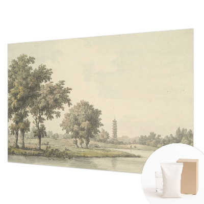 Fotobehang voor de slaapkamer met een kalm parkdecor