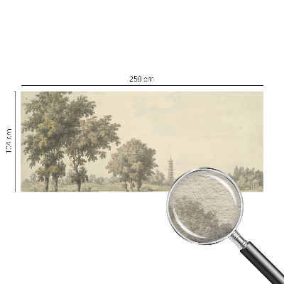 Fotobehang voor de slaapkamer met een kalm parkdecor