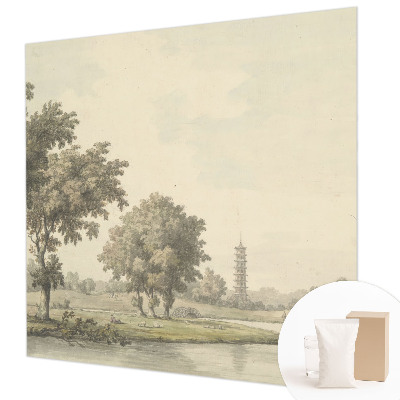 Fotobehang voor de slaapkamer met een kalm parkdecor