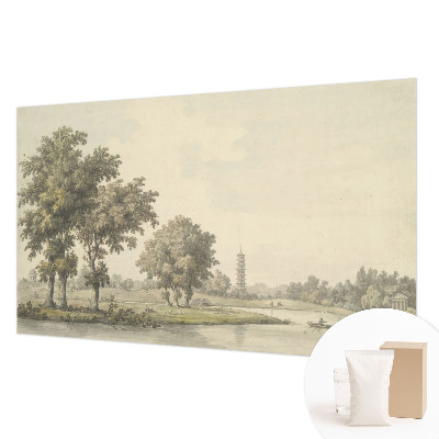 Fotobehang voor de slaapkamer met een kalm parkdecor