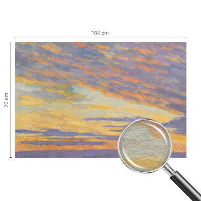 Luxe fotobehang met een pastelkleurige hemel