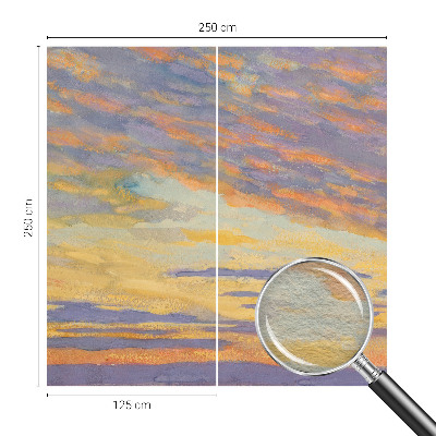 Luxe fotobehang met een pastelkleurige hemel