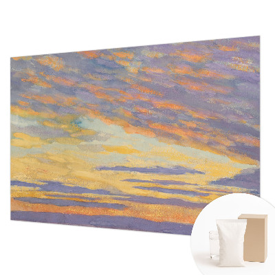 Luxe fotobehang met een pastelkleurige hemel