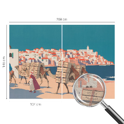 Hoogwaardig fotobehang Kamelenkaravaan