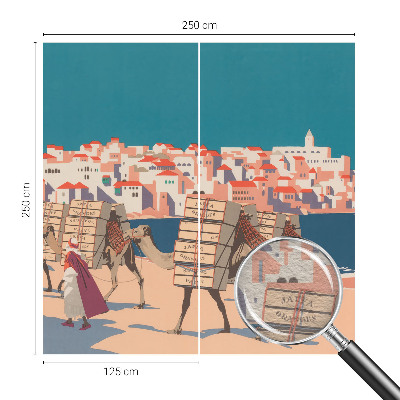 Hoogwaardig fotobehang Kamelenkaravaan