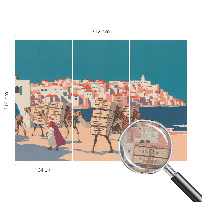 Hoogwaardig fotobehang Kamelenkaravaan