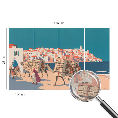 Hoogwaardig fotobehang Kamelenkaravaan