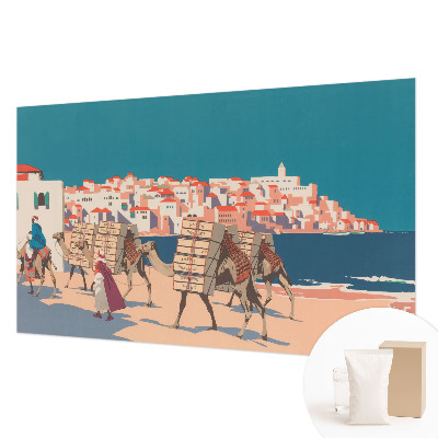 Hoogwaardig fotobehang Kamelenkaravaan