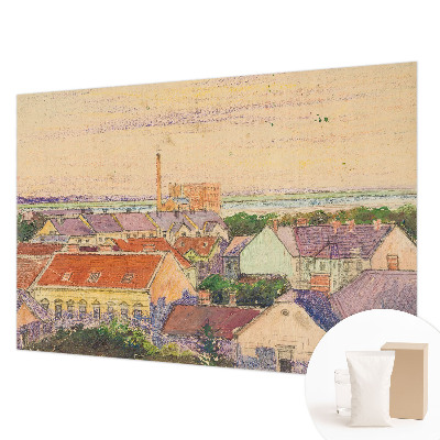 Kwalitatief fotobehang met motief van stedelijke daken