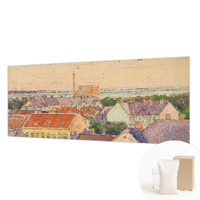 Kwalitatief fotobehang met motief van stedelijke daken