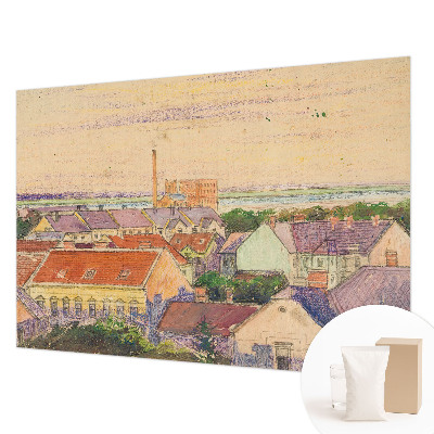 Kwalitatief fotobehang met motief van stedelijke daken