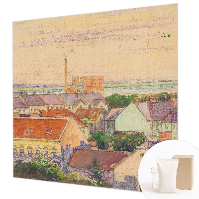 Kwalitatief fotobehang met motief van stedelijke daken