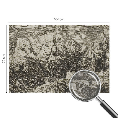 Uniek fotobehang met een berglandschap als motief