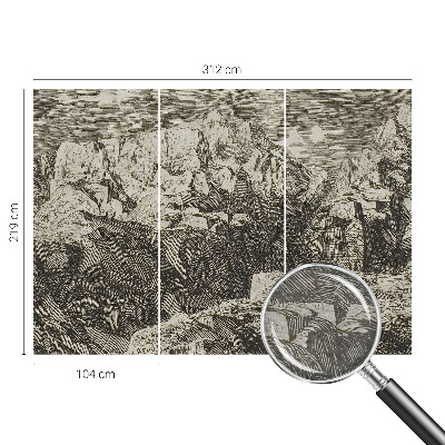 Uniek fotobehang Berglandschap