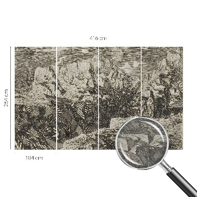 Uniek fotobehang met een berglandschap als motief