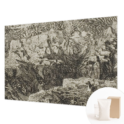 Uniek fotobehang met een berglandschap als motief