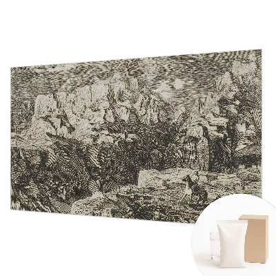 Uniek fotobehang met een berglandschap als motief